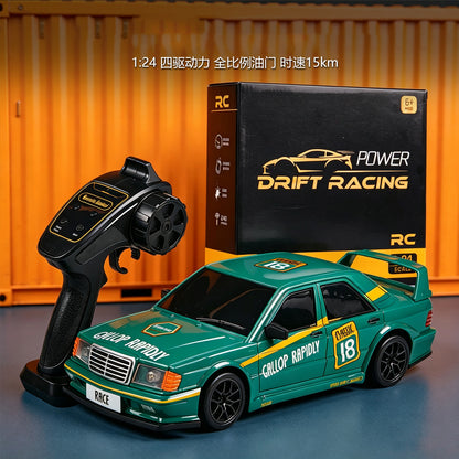 1:24 Four-Wheel Drive Remote Control Drift Racing Car 2.4G Full Proportional Throttle High-Speed Rechargeable RC Car Model Boy's Toy - image 2