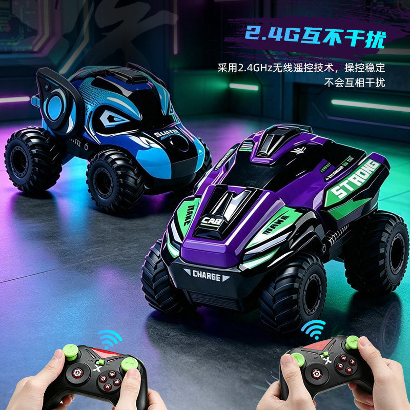 Cross-border 2.4G Stunt RC Drift Remote Control Car, Spray Charging Model, Bigfoot Climbing Remote Control Car for Boys - image 3