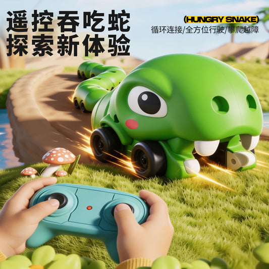 Magnetic Remote Control Snake Simulation Snake Swallowing Interactive Game Magnetic Car Two-Player Battle Remote Control Toy Cross-Border Wholesale - image 1