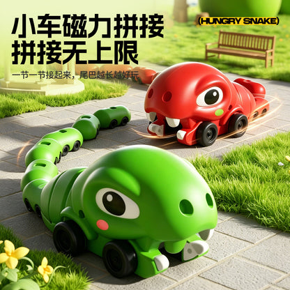Magnetic Remote Control Snake Simulation Snake Swallowing Interactive Game Magnetic Car Two-Player Battle Remote Control Toy Cross-Border Wholesale - image 2