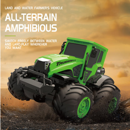 Full-scale amphibious farmer remote control car, four-wheel drive off-road climbing simulation model car, racing car for children and boys - image 2