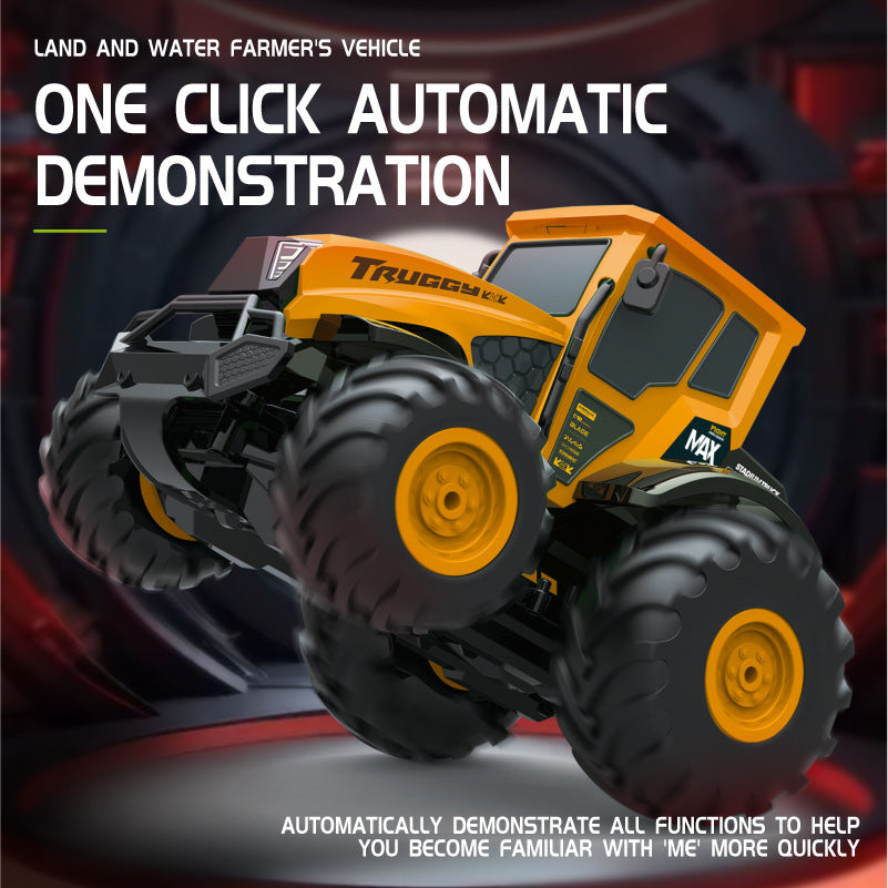Full-scale amphibious farmer remote control car, four-wheel drive off-road climbing simulation model car, racing car for children and boys - image 3