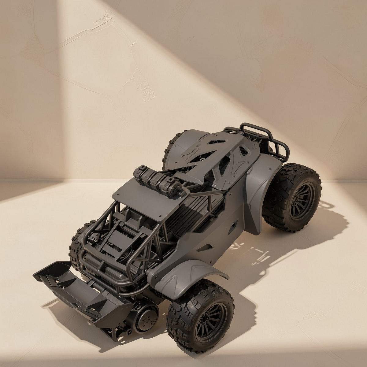 Alloy remote-control racing car with lights, described for racing, drifting, climbing, and off-road driving - view 2