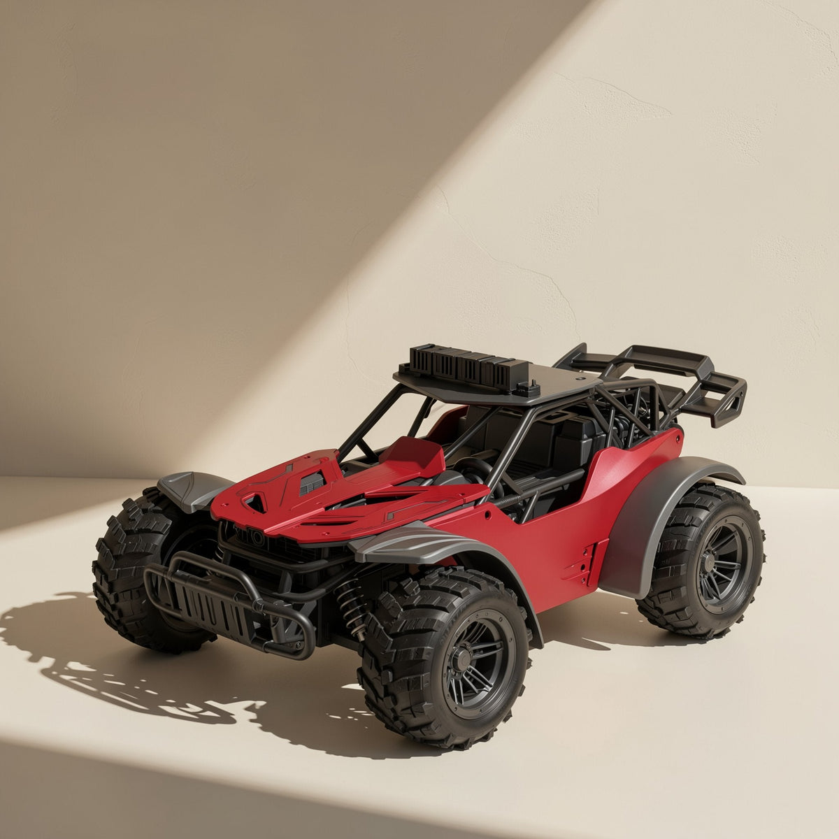 Alloy remote-control racing car with lights, described for racing, drifting, climbing, and off-road driving - view 4