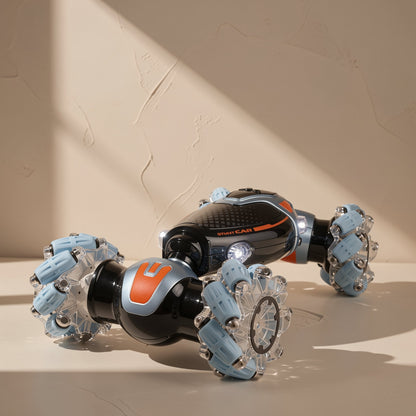 Plastic gesture-control four-wheel-drive stunt RC car with lights and transforming function - view 3