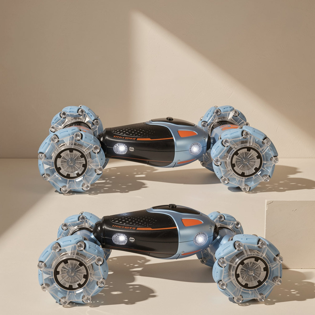 Plastic gesture-control four-wheel-drive stunt RC car with lights and transforming function - view 4