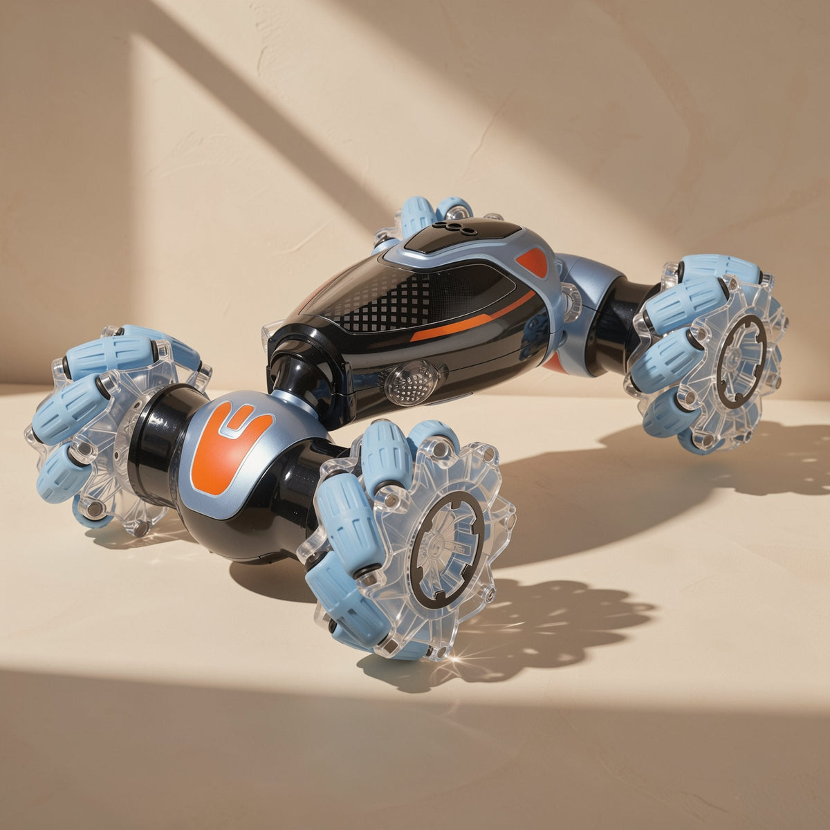 Plastic gesture-control four-wheel-drive stunt RC car with lights and transforming function - view 5