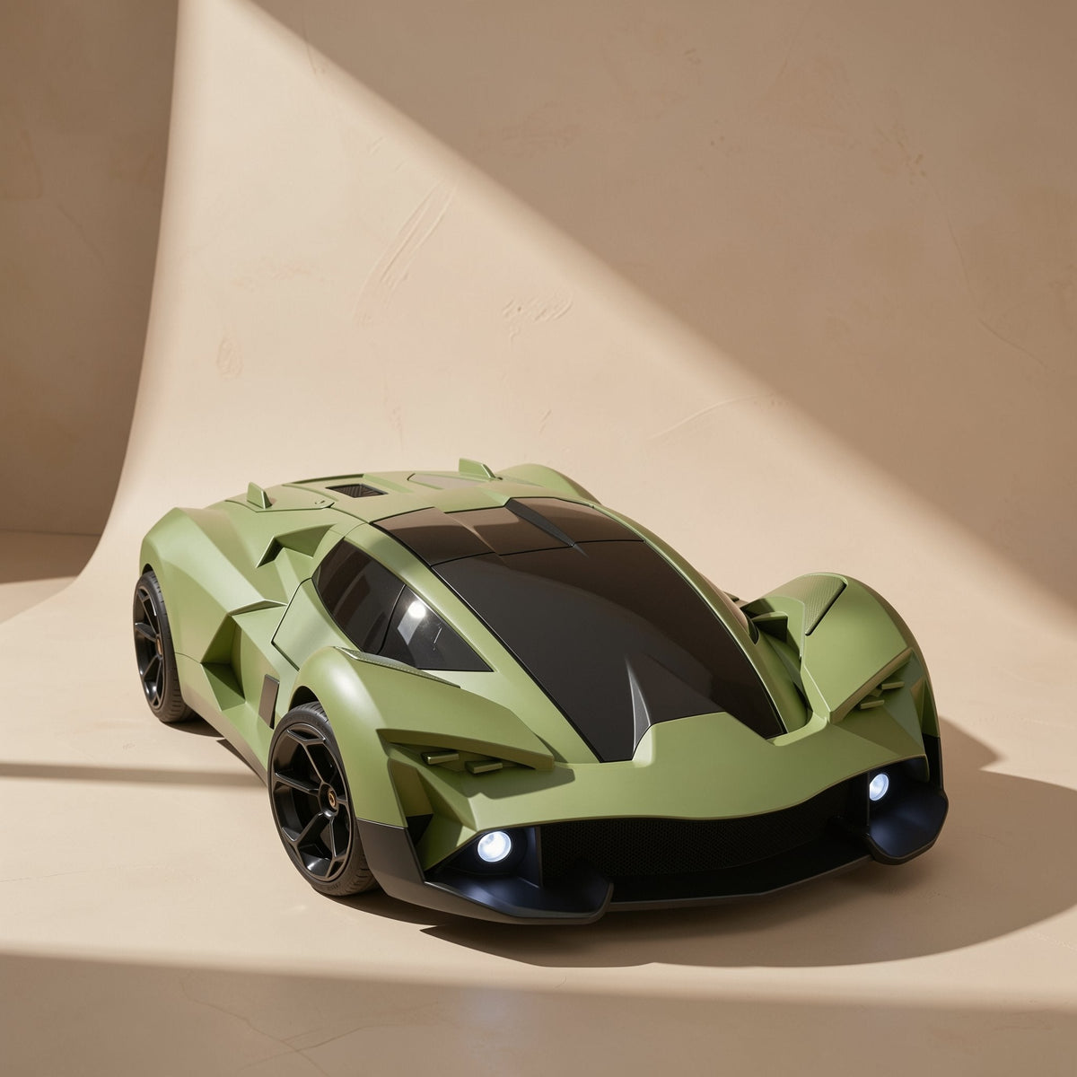 Plastic RC racing car with lights, four-wheel drive and drift functionality - view 3