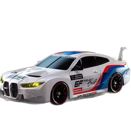 Cross-border drift high-speed remote control car M4 four-wheel drive remote control racing car, rechargeable with lights, BMW model remote control car - image 5