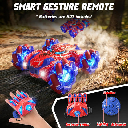 Popular foreign trade product: Gesture-controlled remote control car, double-sided stunt rolling drift racing four-wheel drive off-road toy car - image 2