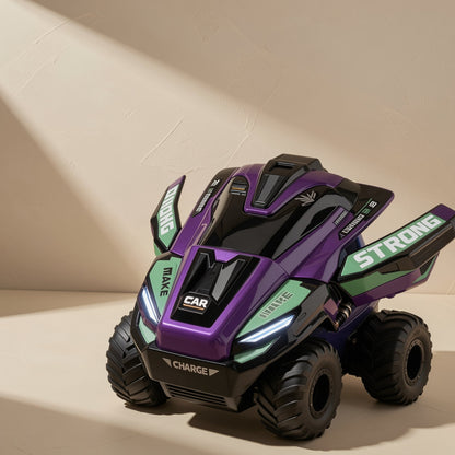 Plastic 4WD RC stunt car with spray feature and 2.4G wireless remote control