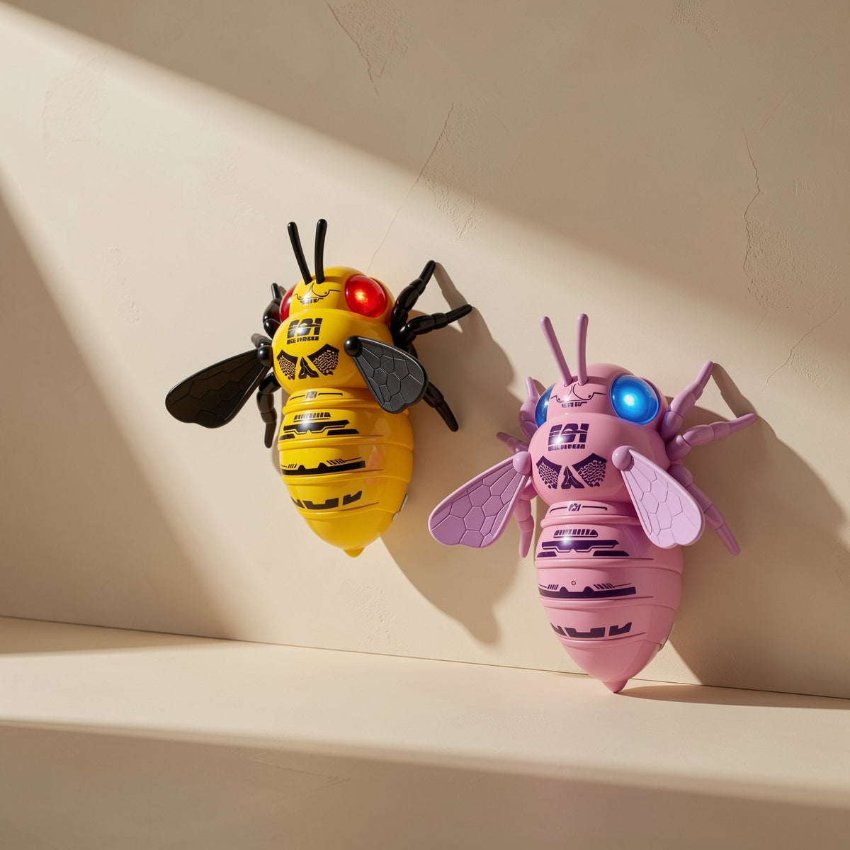 ABS bee-inspired animal toy car with handheld remote control and lights