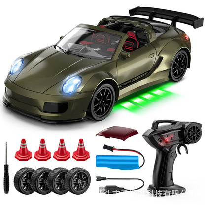 Cross-border new product: 1:24 drift remote control car, magnetic suction convertible drift racing car, proportional speed control, lights, children's toy car - image 1