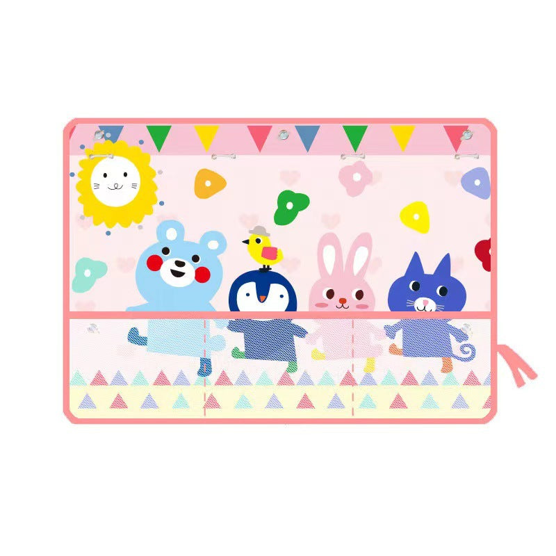 Car sunshade children's sun protection and heat insulation cute cartoon rear side window baby's shading belt net pocket car curtain - image 5