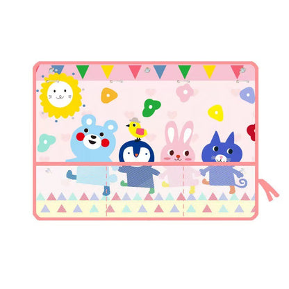 Car sunshade children's sun protection and heat insulation cute cartoon rear side window baby's shading belt net pocket car curtain - image 5