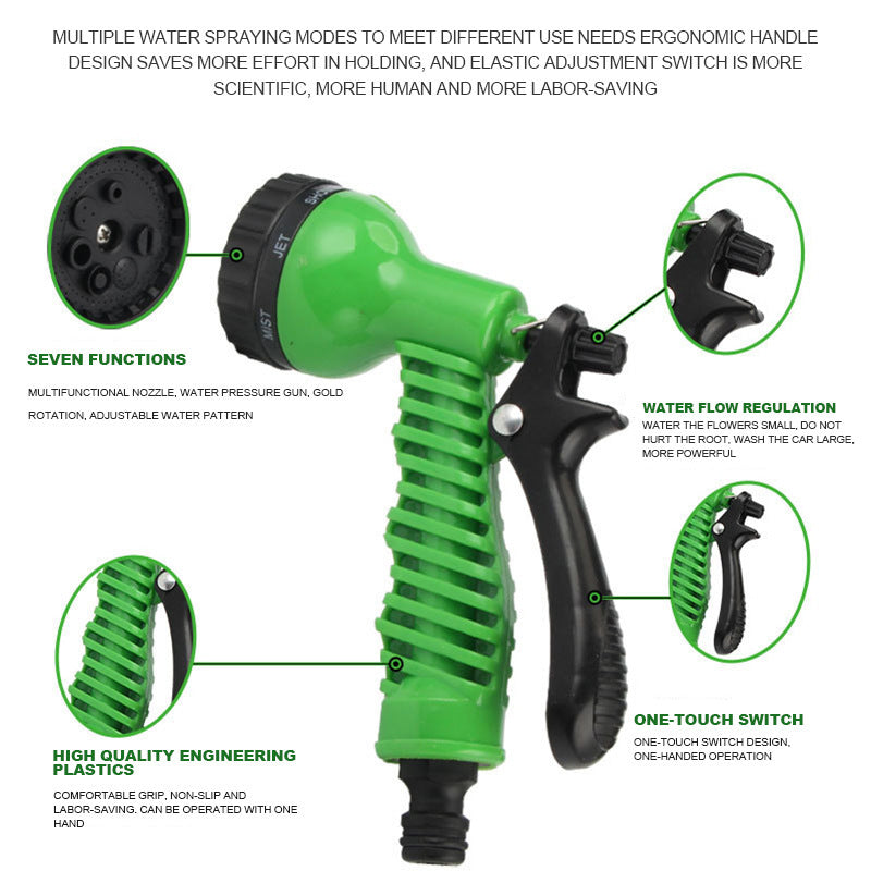 Factory direct high-pressure water gun 7 function car wash water gun telescopic water pipe water gun head cross-border car wash shower water gun - image 2