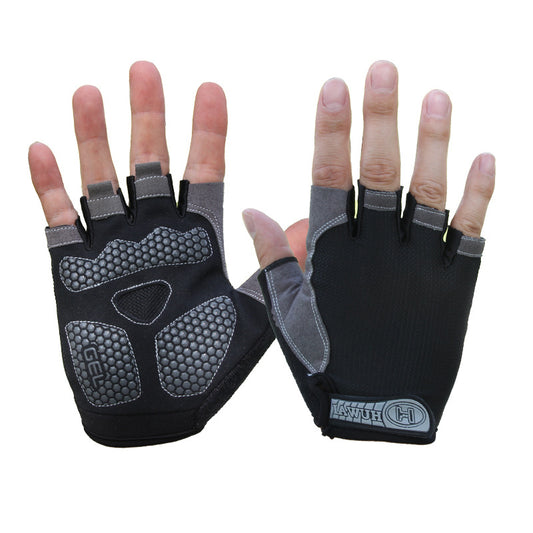 Men's Half Finger Training Breathable Mesh Gloves Electric Motorcycle Riding Gloves Thin Fitness Half Finger Gloves - image 1