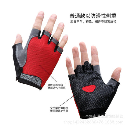 Men's Half Finger Training Breathable Mesh Gloves Electric Motorcycle Riding Gloves Thin Fitness Half Finger Gloves - image 3