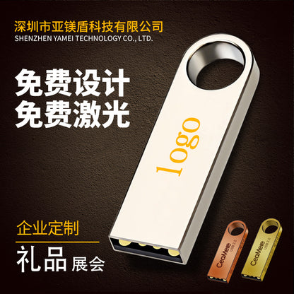 U disk lettering 32G Wholesale 16G metal USB creative gifts usb3.0 high-speed car 128G 64G U disk - image 1