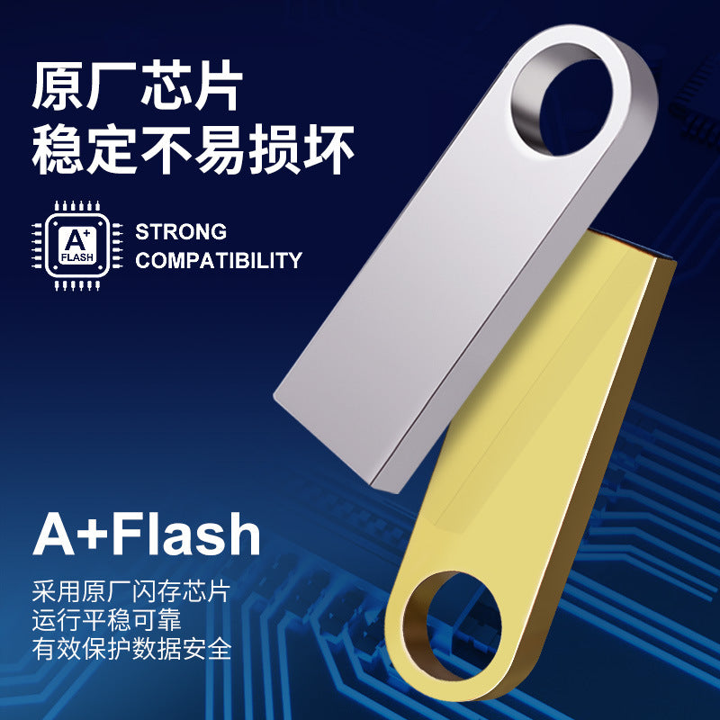 U disk lettering 32G Wholesale 16G metal USB creative gifts usb3.0 high-speed car 128G 64G U disk - image 3