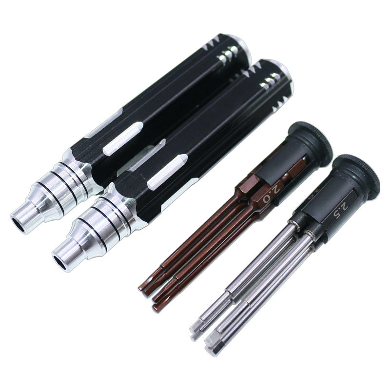 Model tool four-in-one hexagon screwdriver car model ship model hand-held hexagon screwdriver tool set - image 1
