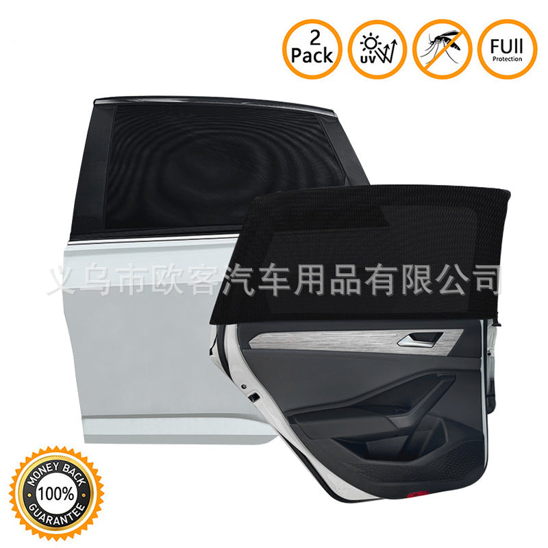 Car Window Mosquito Net, Sun Protection Shade, Car Mesh Sunshade Curtain, Side Window Summer Sunshade - image 1