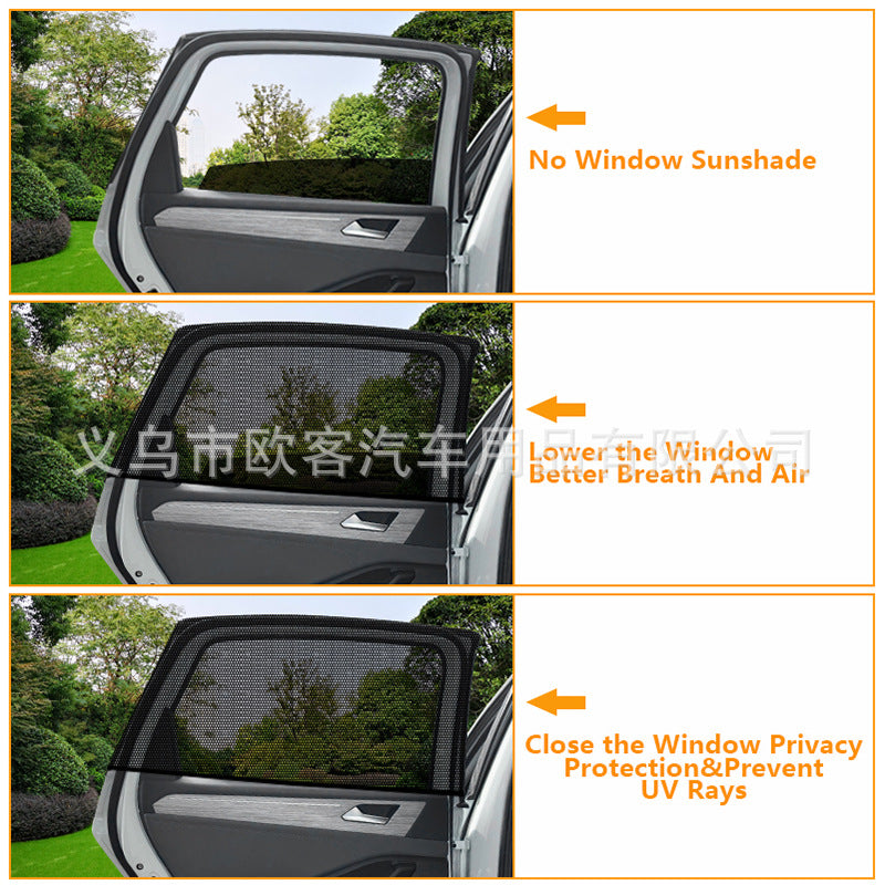 Car Window Mosquito Net, Sun Protection Shade, Car Mesh Sunshade Curtain, Side Window Summer Sunshade - image 3