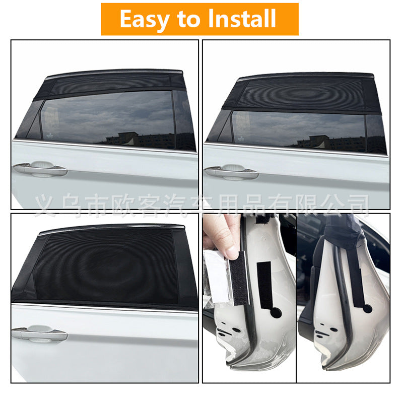 Car Window Mosquito Net, Sun Protection Shade, Car Mesh Sunshade Curtain, Side Window Summer Sunshade - image 4