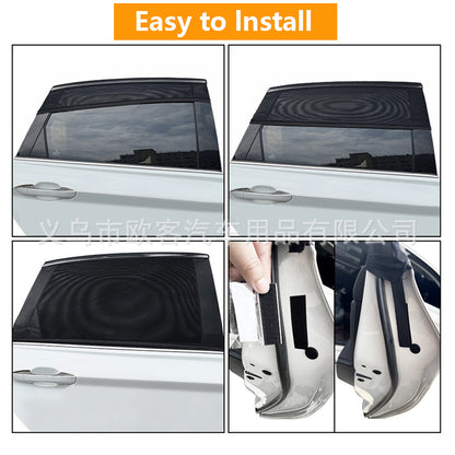 Car Window Mosquito Net, Sun Protection Shade, Car Mesh Sunshade Curtain, Side Window Summer Sunshade - image 4