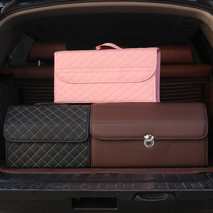 Trunk Storage Box Leather Folding Storage Box Wholesale Multifunctional Car Storage Box Organizer Box Car Supplies - image 2