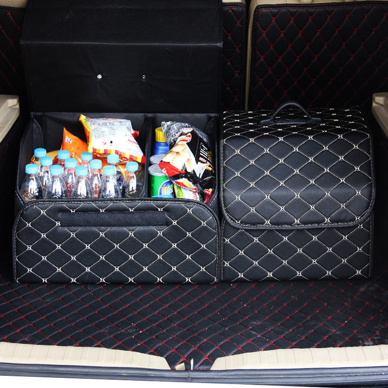 Trunk Storage Box Leather Folding Storage Box Wholesale Multifunctional Car Storage Box Organizer Box Car Supplies - image 4