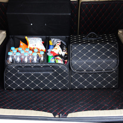 Trunk Storage Box Leather Folding Storage Box Wholesale Multifunctional Car Storage Box Organizer Box Car Supplies - image 4