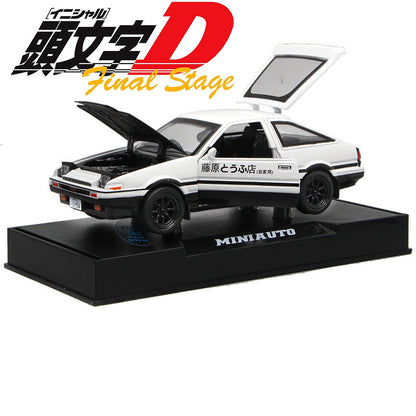Authentic Authorized Initial D Ae86 Pull Back Alloy Car Model Ornaments Kidsren's Toy Car (Boxed) - image 3