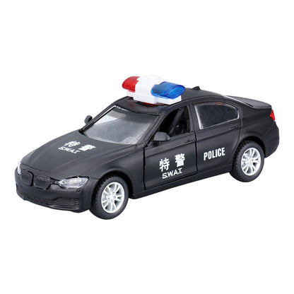 1:32 alloy Huili police car model simulation children's light music toy car car a generation of hair - image 5