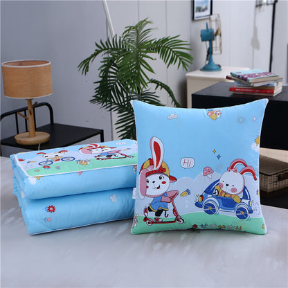 Pillow quilt wholesale company logo folding car quilt dual-purpose lunch break quilt office air conditioning quilt bedside cushion - image 4