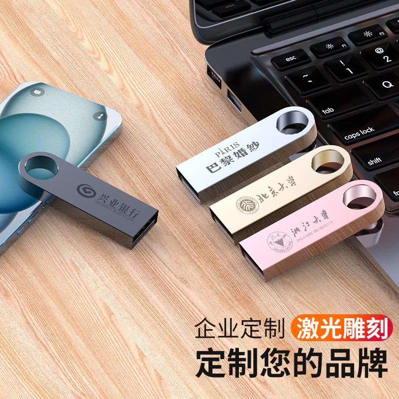 U Disk Engraving 32Gb Factory Wholesale 16g3.0 Creative Metal USB Flash Drive Gift Car High Speed 128g USB Flash Drive 64g - image 2