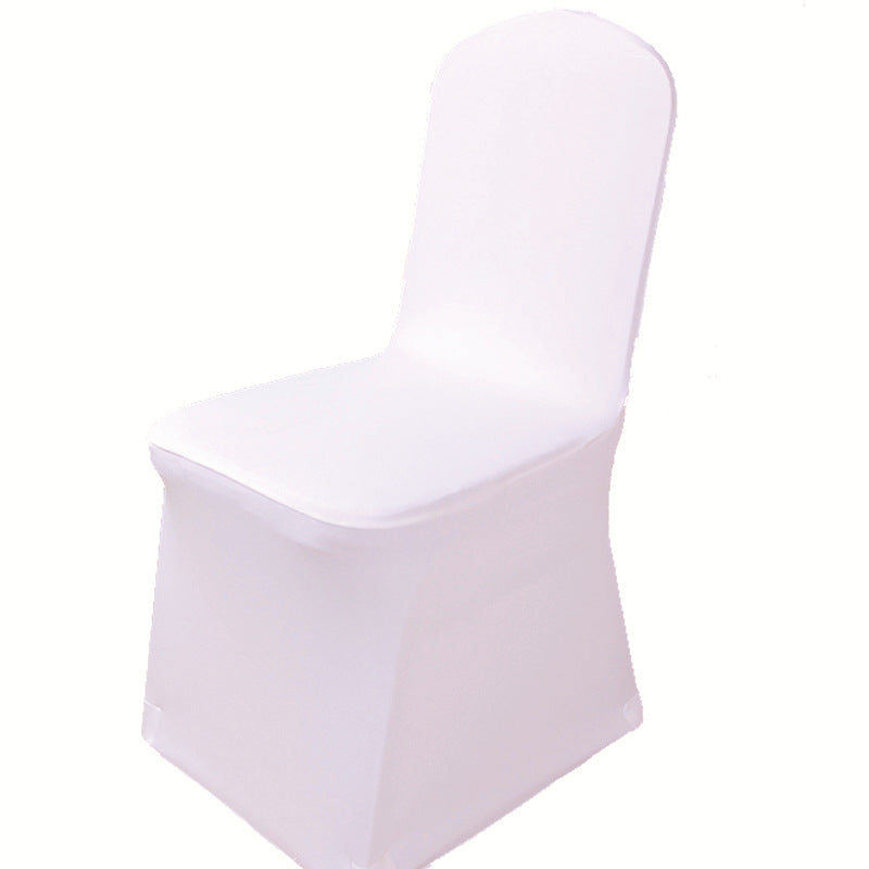 Elastic Chair Cover for Hotel Wedding Banquet Chair Cover, Full-Cover Chair Seat Cover, Stool Cover, Export White Chair Cover 140g - image 4
