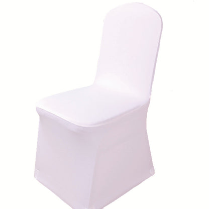 Elastic Chair Cover for Hotel Wedding Banquet Chair Cover, Full-Cover Chair Seat Cover, Stool Cover, Export White Chair Cover 140g - image 4