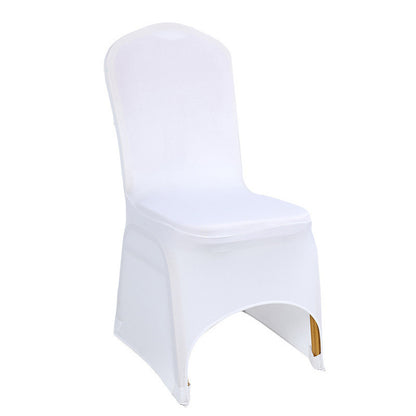 Elastic Chair Cover for Hotel Wedding Banquet Chair Cover, Full-Cover Chair Seat Cover, Stool Cover, Export White Chair Cover 140g - image 5