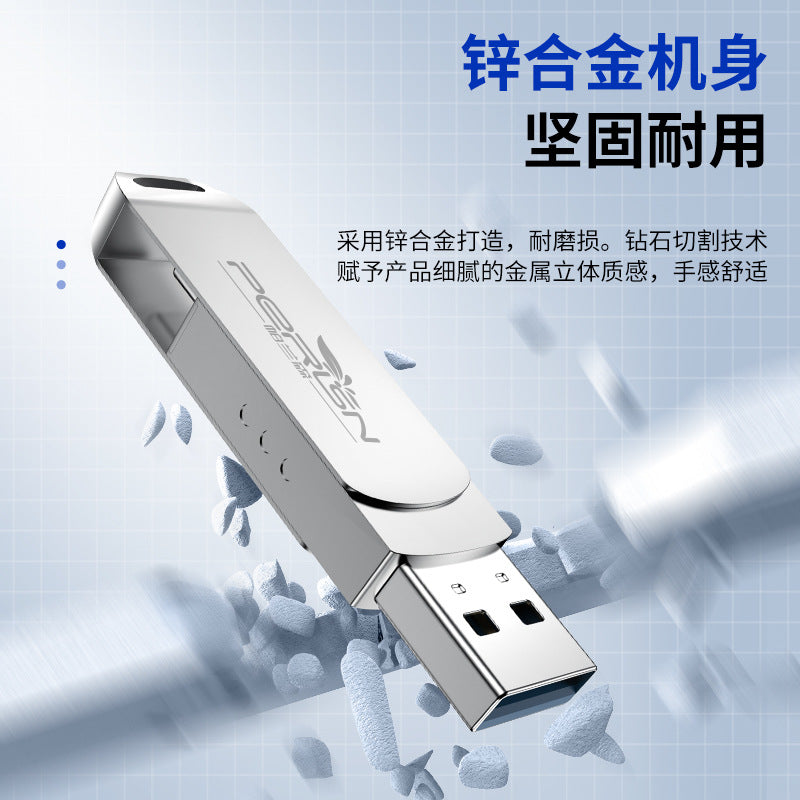 USB Flash Drive Wholesale Engraving 32g Car Metal 64g High-Speed System Large Capacity Mobile Phone and Computer Dual-Use USB Flash Drive 128g - image 4