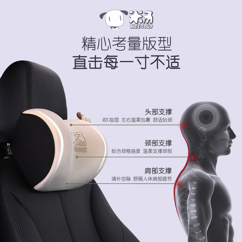 Car House Car Headrest Neck Pillow Seat Waist Pillow Memory Foam Car Waist Pillow Car Interior Supplies - image 3