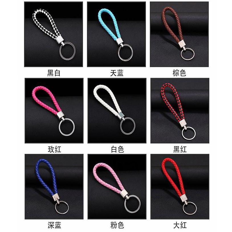 Wholesale Woven Leather Rope Keychain Car Key Ring Key Ring Pendant Event Small Gift Key Chain Manufacturer - image 3