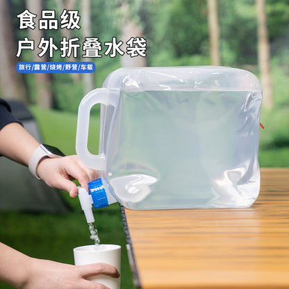 5-20L Foldable Water Bucket with Spout, Outdoor Emergency Portable Camping Car Water Jug Water Bag, Outdoor Foldable - image 1