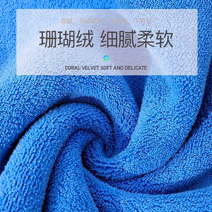Factory sales high density car wash towel coral fleece double-sided thickened car towel absorbent thickened cleaning towel - image 2