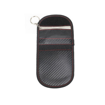 Straw Mat Pattern Carbon Fiber Mobile Phone Radiation-Proof Signal Shielding Bag Rfid Car Shielding Key Bag Mobile Phone Case Portable - image 3