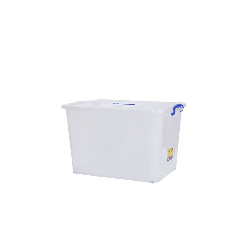 Translucent Wardrobe Plastic Storage Box Wholesale Thickened Car-Mounted Household Organizing Large Storage Box for Clothes and Toys - image 5