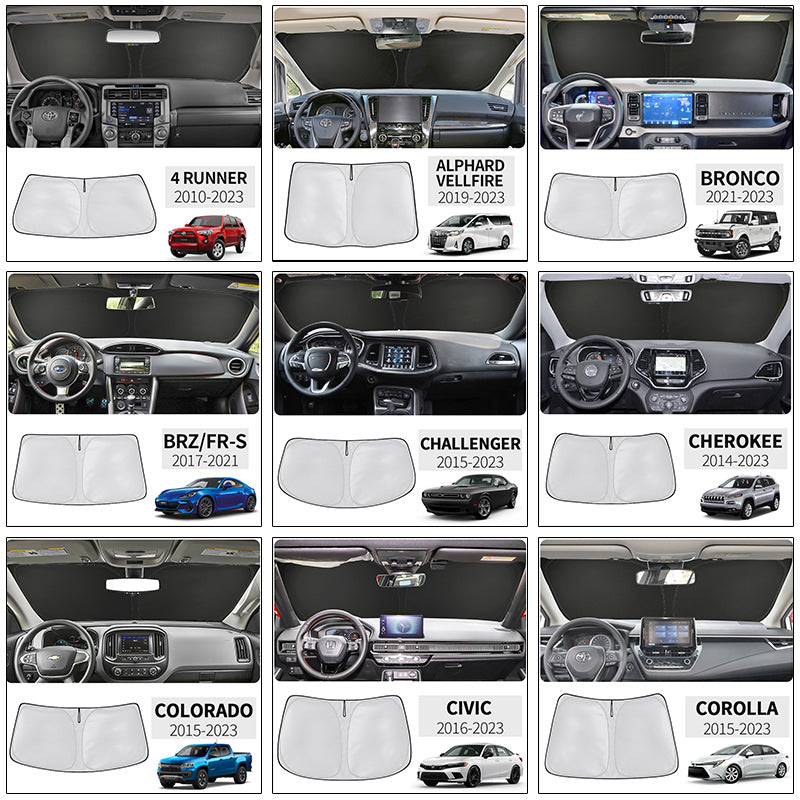 2023 New Model Car-Specific Sunshade Frame Type High-End Car Window Thickened Sunshade Curtain Six-Layer Front Windshield - image 2