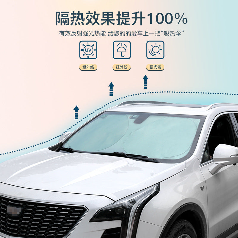 2023 New Model Car-Specific Sunshade Frame Type High-End Car Window Thickened Sunshade Curtain Six-Layer Front Windshield - image 4