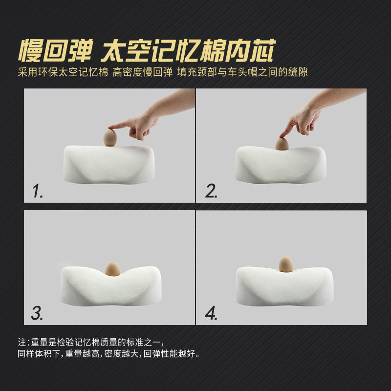 Wholesale Suitable for Tesla Car Headrest Tesla Model3Modelxs Leather Neck Pillow Memory Foam Pillow - image 4