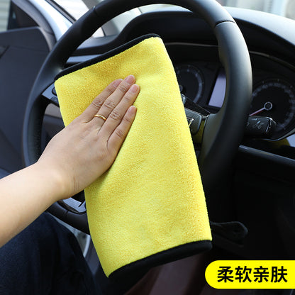 Special car wash towel large coral fleece double color lint 60*160 thick strong water absorption - image 2